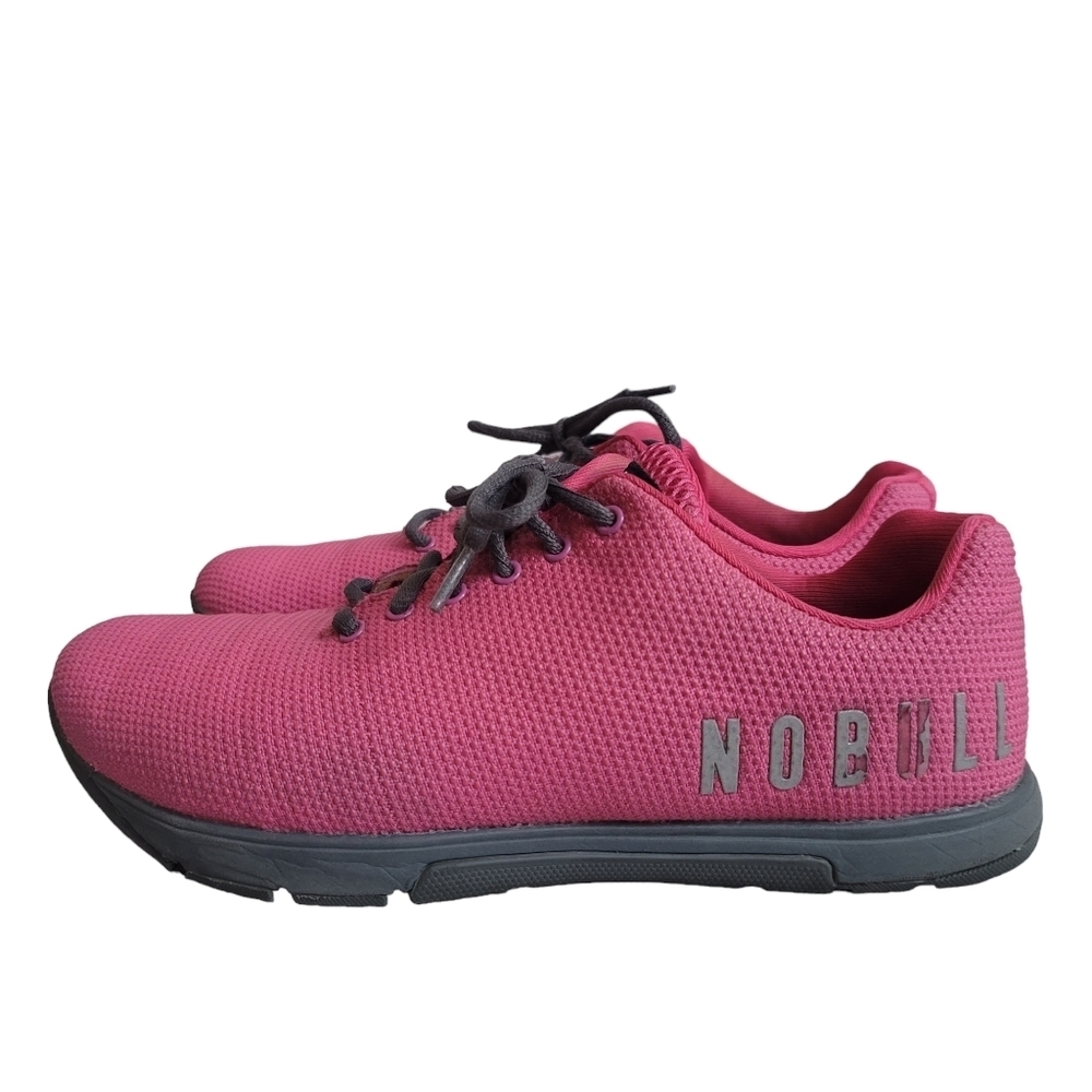NOBULL Women 10.5 Men 8 Pink Super Fabric Lace Up Trainer Shoe Crossfit Athletic